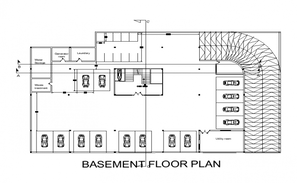 Elevation and section design drawing of General Hospital design - Cadbull