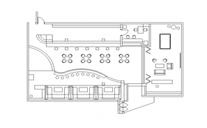 Mezzanine level Hotel floor plan design is shown in this AutoCAD DWG 2d ...