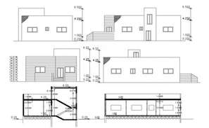 4 BHK House Architecture Floor Plan DWG File - Cadbull