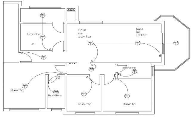 Housing electrical plan layout file - Cadbull