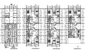 Mediterranean living planning layout file - Cadbull