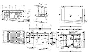 Different size column plan with construction view in AutoCAD software ...