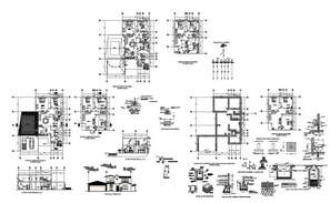 Bungalow sectioanl elevation detail dwg file - Cadbull