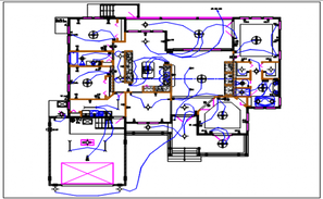 Electrical layout in dwg file - Cadbull