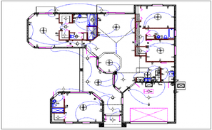 3 BHK House Electrical And Plumbing Plan DWG File - Cadbull