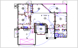 The house plan of a dwg file. - Cadbull