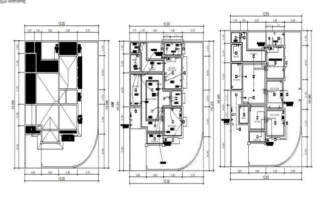 Front elevation home plan detail dwg file - Cadbull