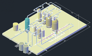 19x28m industrial plant detail is given in this 2D Autocad DWG drawing ...