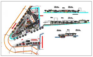 Dog park tunnel detail plan and elevation layout file - Cadbull