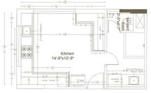 Kitchen front and back sections and plan cad drawing details dwg file ...