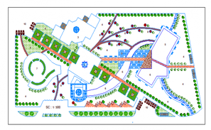 DWG CAD drawing of the Garden landscape details. Download the AutoCAD ...