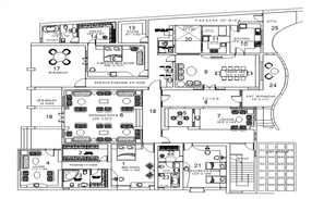 One family house both sided section and floor plan cad drawing details ...