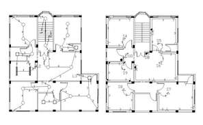 Bungalow Project Plan With Column Footing CAD Drawing - Cadbull