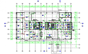 Multi-story local market elevation and sectional details dwg file - Cadbull