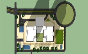 Housing structure 3 d plan layout detail - Cadbull