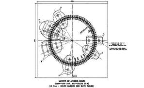 Isometric view of grating and plan of the grating is given in this CAD ...