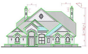 Architecture Bungalow Ground Floor Plan AutoCAD Drawing - Cadbull