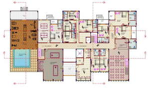 Clubhouse Plan DWG File - Cadbull