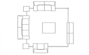 Living Room Free Plan DWG - Cadbull