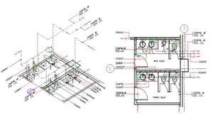 The DWG Drawing of the Toilet floor plan is given. Download the AutoCAD ...