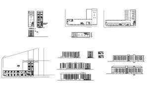 Autocad drawing of hostel elevations - Cadbull