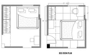 Housing sanitary facilities plan layout file - Cadbull