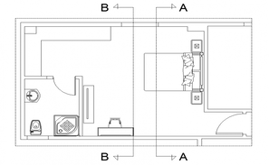 2D CAD Drawing Of Bed Room Furniture All Side Wall Elevation Design ...