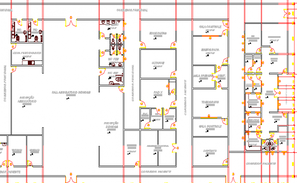 Basement floor plan of hospital with architectural view dwg file - Cadbull