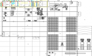 Section with different axis view for office building dwg file - Cadbull