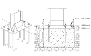 Sectional detail of a chemistry laboratory dwg file - Cadbull