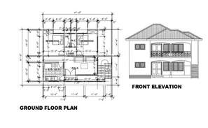 Autocad drawing of residential house - Cadbull