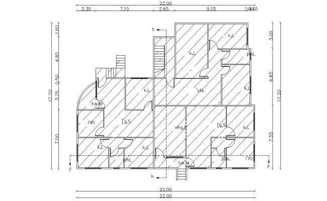 Planning Of Huge Bungalow Layout With Working Drawing - Cadbull