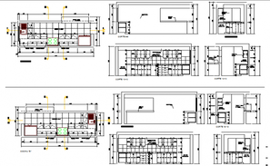 Sectional detail and elevation of a kitchen dwg file - Cadbull