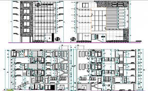 2d view plan of hospital interior CAD block layout file in autocad ...