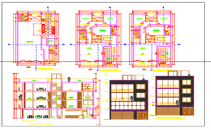 832 Square Feet House Building Elevation Design - Cadbull