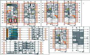 Residential Building Plan Detail Dwg File - Cadbull