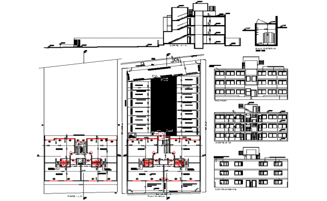 Working Commercial Building Plan Dwg File - Cadbull