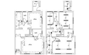 Electrical layout wiring layout plan prescribed in this CAD drawing ...