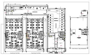 Office building plan detail view dwg file - Cadbull