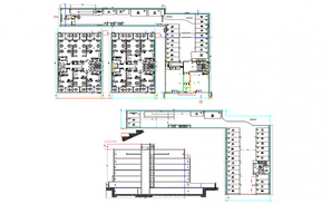 Ground and first floor plan layout details of admin office dwg file ...