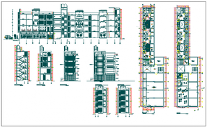 An Elevation Of Small Office Building Is Presented In This Autocad 2d 