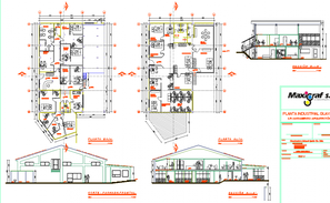 Layout plan of the office building with detail dimension in dwg file ...