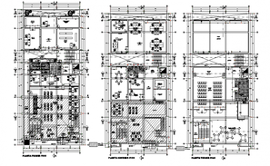 Front elevation of office desks specified in this Autocad drawing file ...