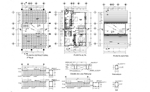 Sections of bathrooms and kitchen plan detail dwg file. - Cadbull