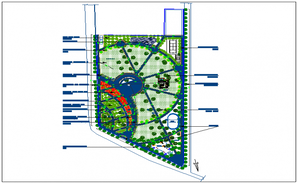 Beautiful theme park design and landscaping structure details dwg file ...