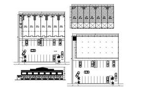 Architectural plan of the house with elevation and section in dwg file ...