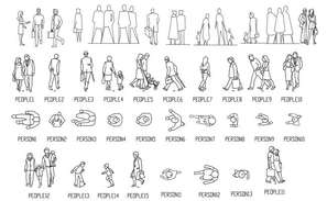 Group of People CAD Blocks free Download - Cadbull