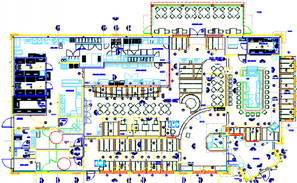 Restaurant Layout plan and Elevation Design - Cadbull