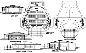 School Elevation Centre line plan detail dwg file - Cadbull