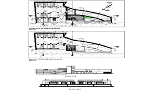 Site office plan, elevation and section autocad file - Cadbull